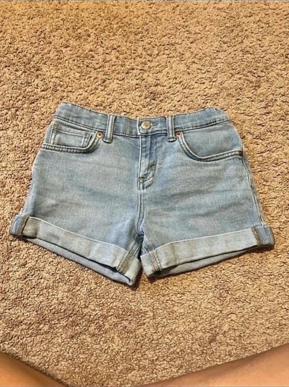 Levi's Girlfriend Shorts Denim Jean Shorts in Blue Like New